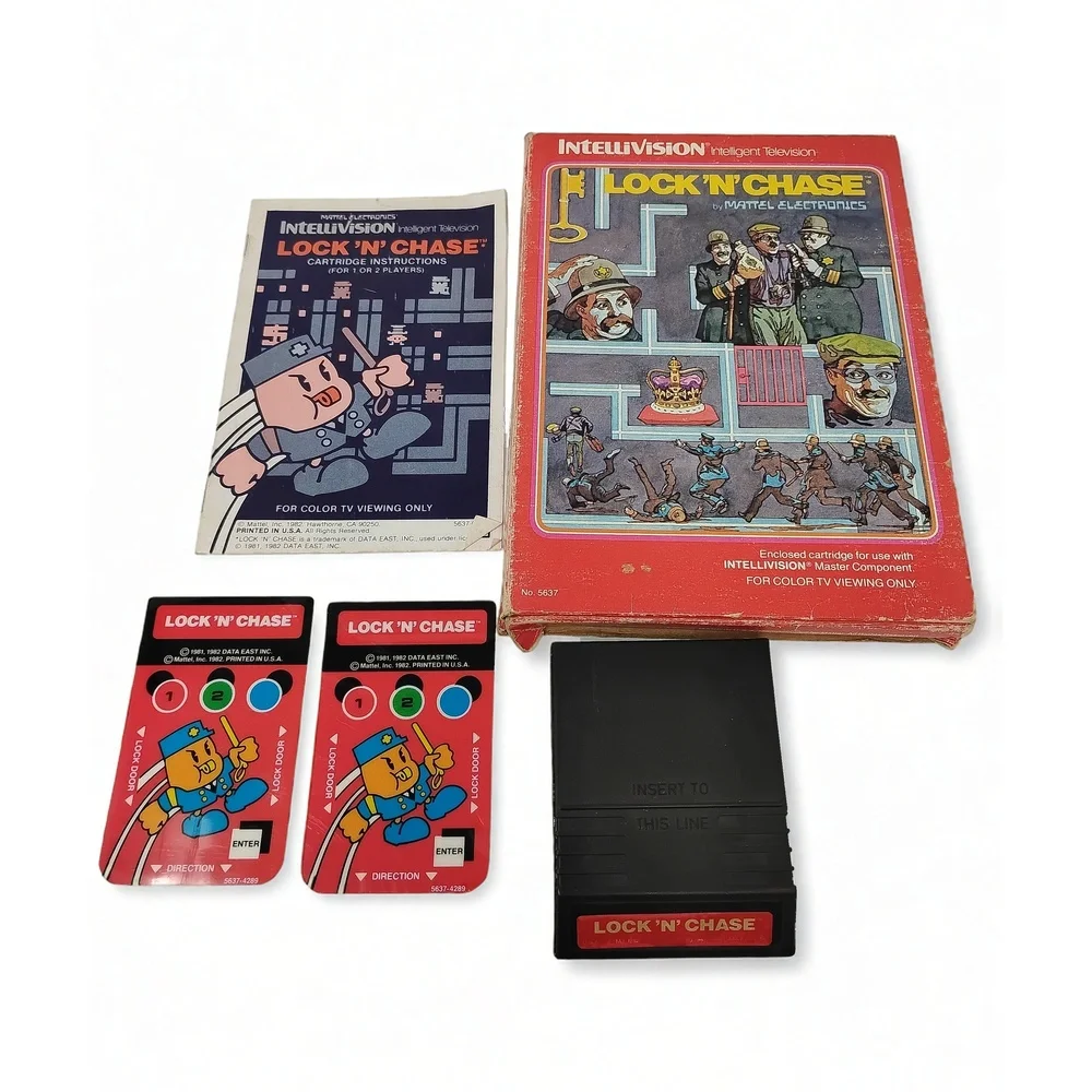 Mattel Intellivision Lock 'N' Chase 1982 Video Game System Complete In Box Set